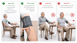 راهنمای جامع و علمی اندازه‌گیری دقیق فشار خون با دستگاه فشارسنج دیجیتال بازویی